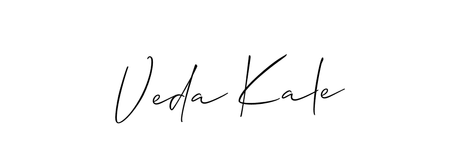 Use a signature maker to create a handwritten signature online. With this signature software, you can design (Allison_Script) your own signature for name Veda Kale. Veda Kale signature style 2 images and pictures png