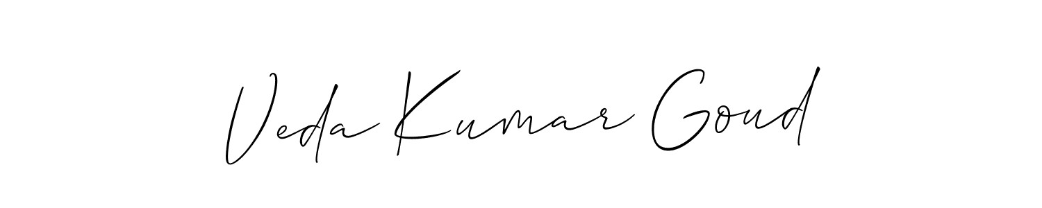 if you are searching for the best signature style for your name Veda Kumar Goud. so please give up your signature search. here we have designed multiple signature styles  using Allison_Script. Veda Kumar Goud signature style 2 images and pictures png
