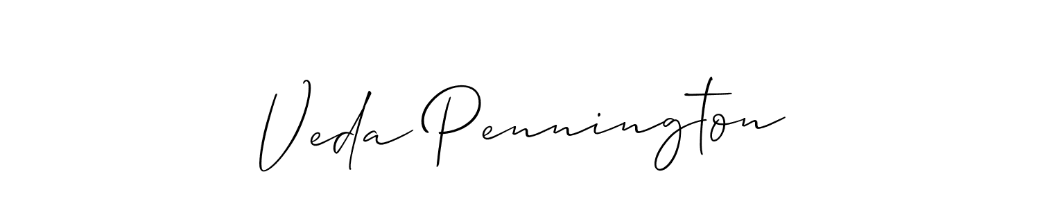 How to Draw Veda Pennington signature style? Allison_Script is a latest design signature styles for name Veda Pennington. Veda Pennington signature style 2 images and pictures png