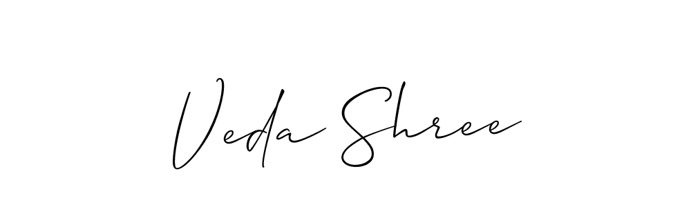 You should practise on your own different ways (Allison_Script) to write your name (Veda Shree) in signature. don't let someone else do it for you. Veda Shree signature style 2 images and pictures png