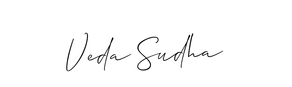 How to make Veda Sudha signature? Allison_Script is a professional autograph style. Create handwritten signature for Veda Sudha name. Veda Sudha signature style 2 images and pictures png