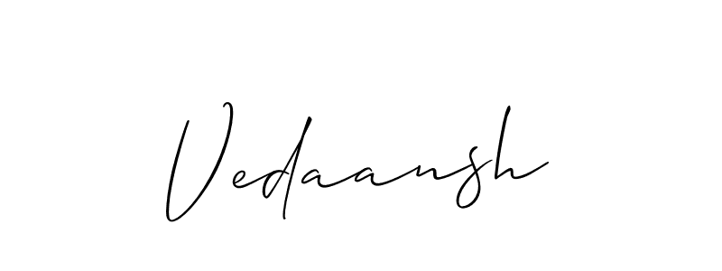 Best and Professional Signature Style for Vedaansh. Allison_Script Best Signature Style Collection. Vedaansh signature style 2 images and pictures png