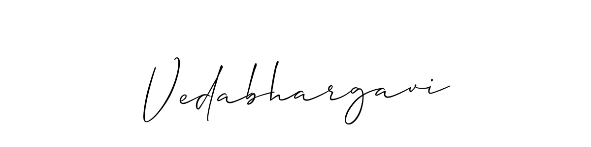 Similarly Allison_Script is the best handwritten signature design. Signature creator online .You can use it as an online autograph creator for name Vedabhargavi. Vedabhargavi signature style 2 images and pictures png