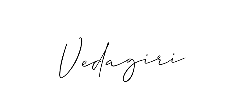 if you are searching for the best signature style for your name Vedagiri. so please give up your signature search. here we have designed multiple signature styles  using Allison_Script. Vedagiri signature style 2 images and pictures png