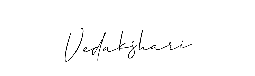Vedakshari stylish signature style. Best Handwritten Sign (Allison_Script) for my name. Handwritten Signature Collection Ideas for my name Vedakshari. Vedakshari signature style 2 images and pictures png