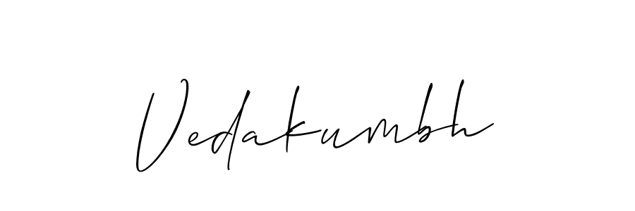 Similarly Allison_Script is the best handwritten signature design. Signature creator online .You can use it as an online autograph creator for name Vedakumbh. Vedakumbh signature style 2 images and pictures png