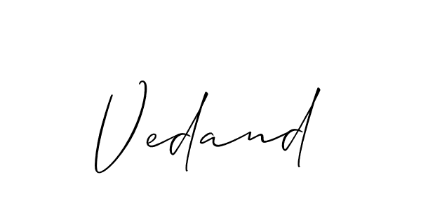 Make a beautiful signature design for name Vedand. Use this online signature maker to create a handwritten signature for free. Vedand signature style 2 images and pictures png