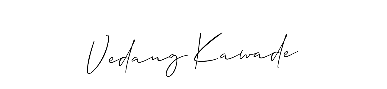 See photos of Vedang Kawade official signature by Spectra . Check more albums & portfolios. Read reviews & check more about Allison_Script font. Vedang Kawade signature style 2 images and pictures png