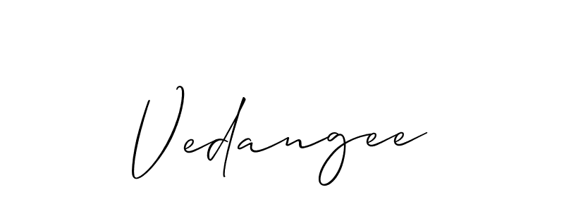 Best and Professional Signature Style for Vedangee. Allison_Script Best Signature Style Collection. Vedangee signature style 2 images and pictures png