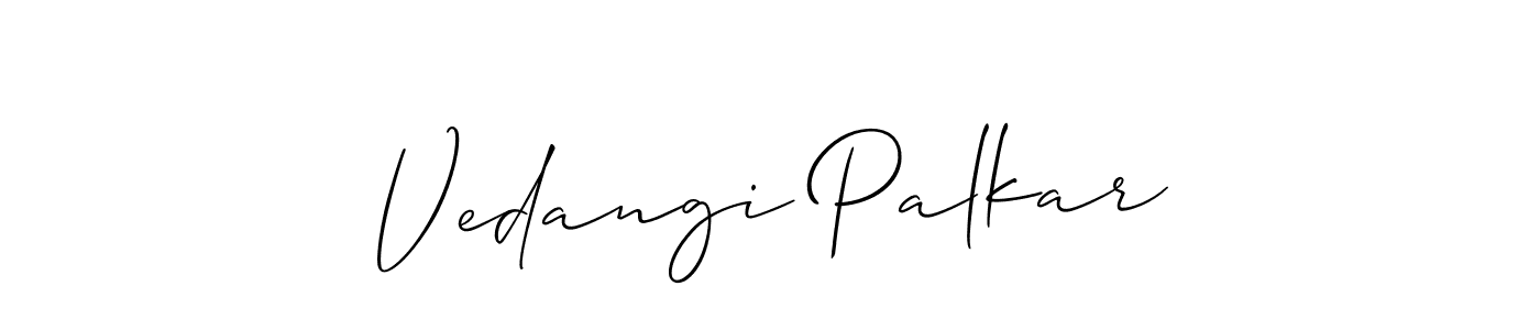 Best and Professional Signature Style for Vedangi Palkar. Allison_Script Best Signature Style Collection. Vedangi Palkar signature style 2 images and pictures png