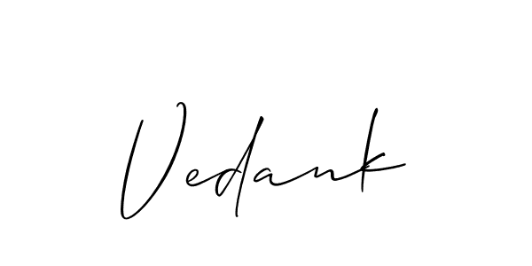 Make a beautiful signature design for name Vedank. Use this online signature maker to create a handwritten signature for free. Vedank signature style 2 images and pictures png