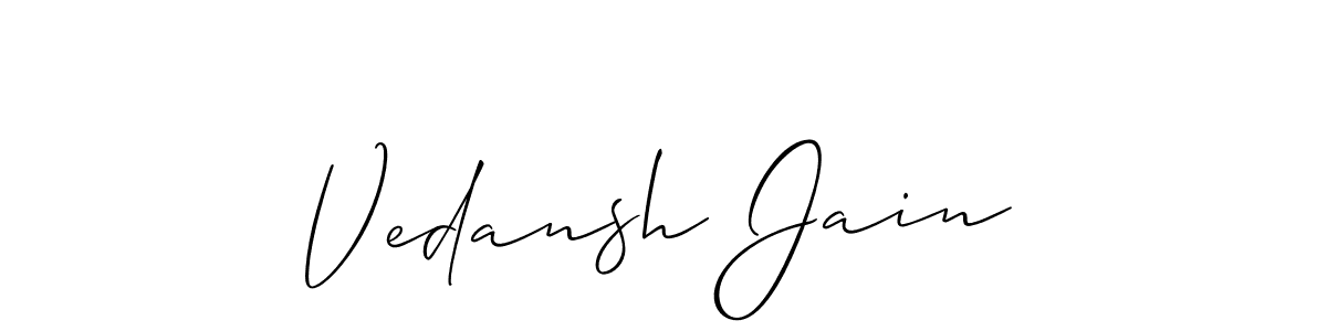 You can use this online signature creator to create a handwritten signature for the name Vedansh Jain. This is the best online autograph maker. Vedansh Jain signature style 2 images and pictures png