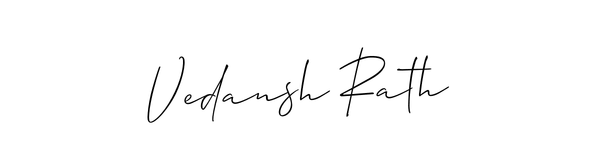 Also You can easily find your signature by using the search form. We will create Vedansh Rath name handwritten signature images for you free of cost using Allison_Script sign style. Vedansh Rath signature style 2 images and pictures png