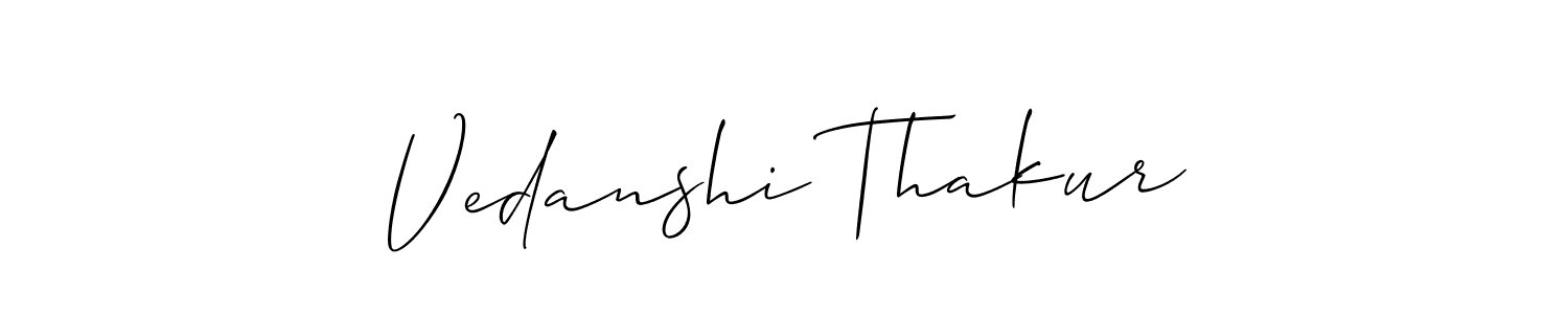 Similarly Allison_Script is the best handwritten signature design. Signature creator online .You can use it as an online autograph creator for name Vedanshi Thakur. Vedanshi Thakur signature style 2 images and pictures png