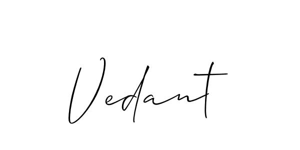 You should practise on your own different ways (Allison_Script) to write your name (Vedant) in signature. don't let someone else do it for you. Vedant signature style 2 images and pictures png