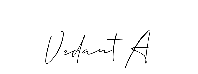 Check out images of Autograph of Vedant A name. Actor Vedant A Signature Style. Allison_Script is a professional sign style online. Vedant A signature style 2 images and pictures png