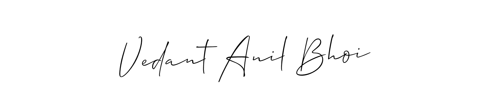 How to make Vedant Anil Bhoi signature? Allison_Script is a professional autograph style. Create handwritten signature for Vedant Anil Bhoi name. Vedant Anil Bhoi signature style 2 images and pictures png