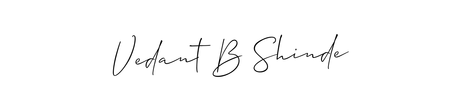 This is the best signature style for the Vedant B Shinde name. Also you like these signature font (Allison_Script). Mix name signature. Vedant B Shinde signature style 2 images and pictures png