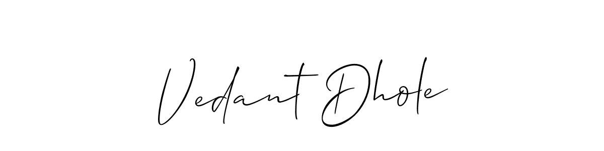 Design your own signature with our free online signature maker. With this signature software, you can create a handwritten (Allison_Script) signature for name Vedant Dhole. Vedant Dhole signature style 2 images and pictures png