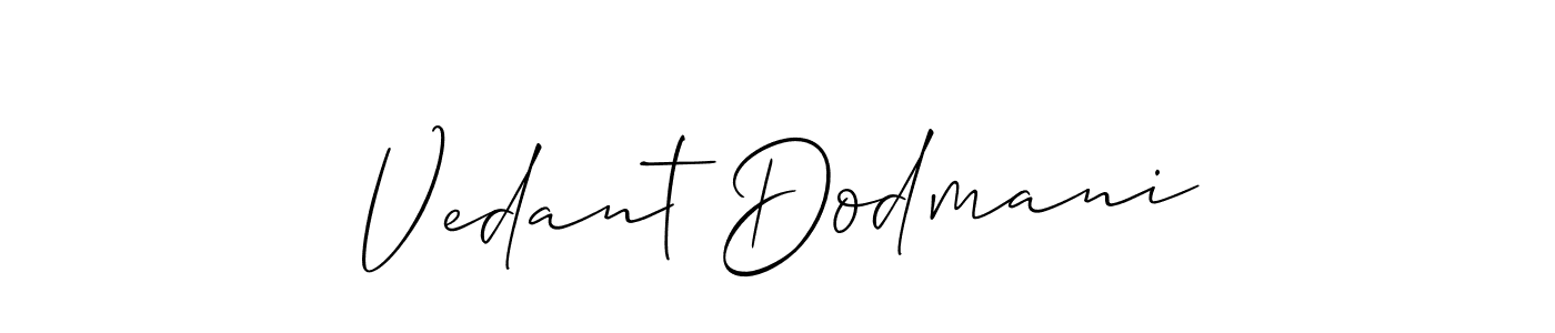 This is the best signature style for the Vedant Dodmani name. Also you like these signature font (Allison_Script). Mix name signature. Vedant Dodmani signature style 2 images and pictures png