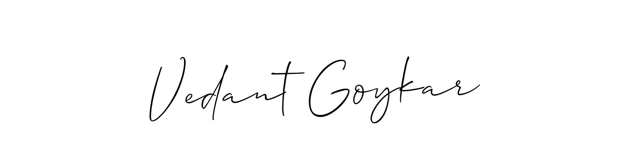 Make a beautiful signature design for name Vedant Goykar. Use this online signature maker to create a handwritten signature for free. Vedant Goykar signature style 2 images and pictures png