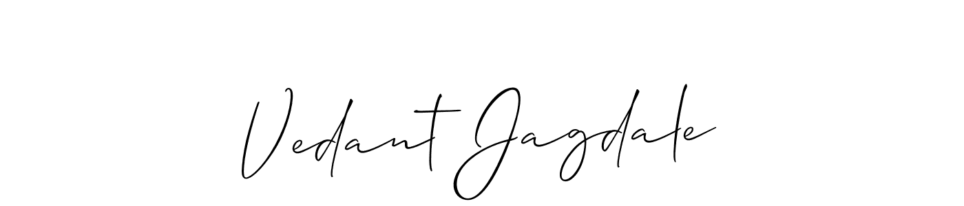 Best and Professional Signature Style for Vedant Jagdale. Allison_Script Best Signature Style Collection. Vedant Jagdale signature style 2 images and pictures png