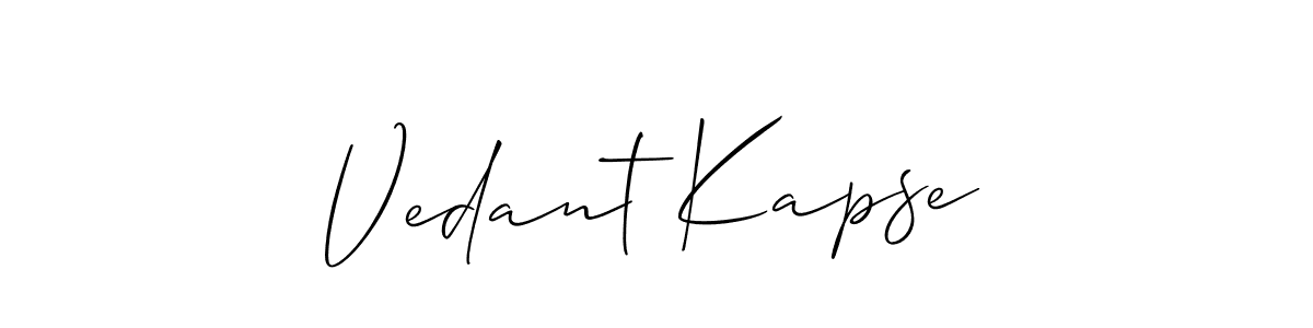 Also we have Vedant Kapse name is the best signature style. Create professional handwritten signature collection using Allison_Script autograph style. Vedant Kapse signature style 2 images and pictures png