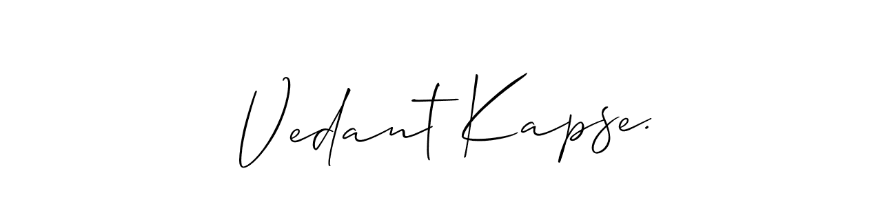Vedant Kapse. stylish signature style. Best Handwritten Sign (Allison_Script) for my name. Handwritten Signature Collection Ideas for my name Vedant Kapse.. Vedant Kapse. signature style 2 images and pictures png