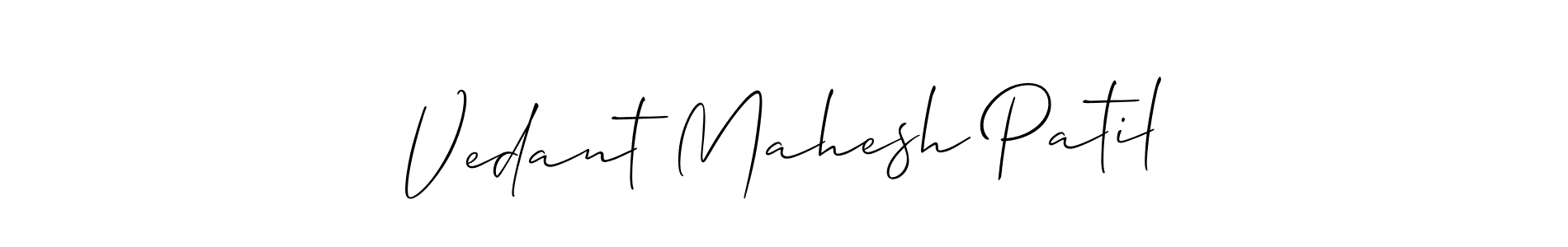 Use a signature maker to create a handwritten signature online. With this signature software, you can design (Allison_Script) your own signature for name Vedant Mahesh Patil. Vedant Mahesh Patil signature style 2 images and pictures png