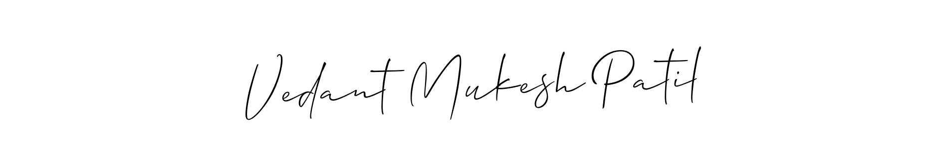 It looks lik you need a new signature style for name Vedant Mukesh Patil. Design unique handwritten (Allison_Script) signature with our free signature maker in just a few clicks. Vedant Mukesh Patil signature style 2 images and pictures png