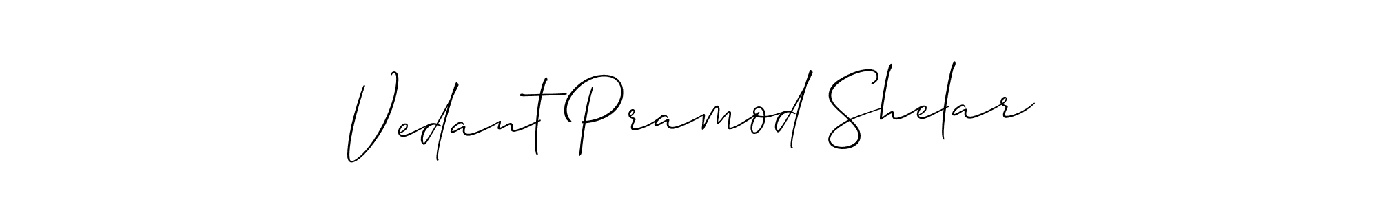 You can use this online signature creator to create a handwritten signature for the name Vedant Pramod Shelar. This is the best online autograph maker. Vedant Pramod Shelar signature style 2 images and pictures png