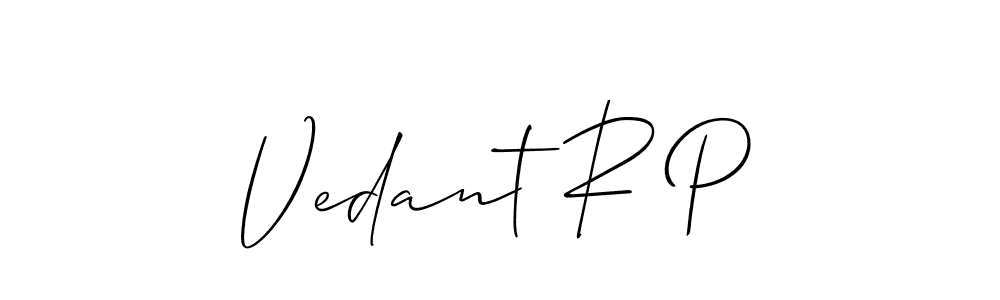 How to Draw Vedant R P signature style? Allison_Script is a latest design signature styles for name Vedant R P. Vedant R P signature style 2 images and pictures png