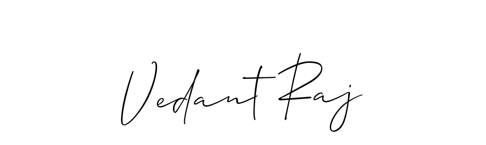 Design your own signature with our free online signature maker. With this signature software, you can create a handwritten (Allison_Script) signature for name Vedant Raj. Vedant Raj signature style 2 images and pictures png