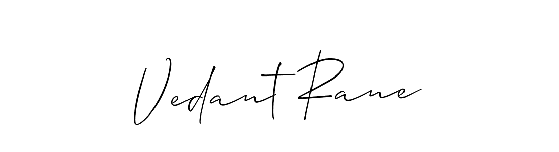 Create a beautiful signature design for name Vedant Rane. With this signature (Allison_Script) fonts, you can make a handwritten signature for free. Vedant Rane signature style 2 images and pictures png