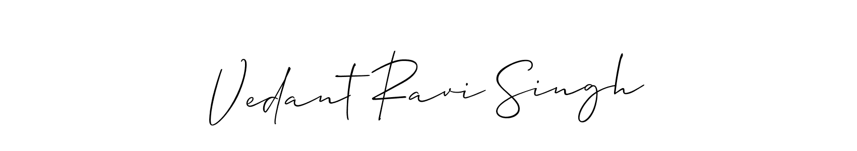 Design your own signature with our free online signature maker. With this signature software, you can create a handwritten (Allison_Script) signature for name Vedant Ravi Singh. Vedant Ravi Singh signature style 2 images and pictures png