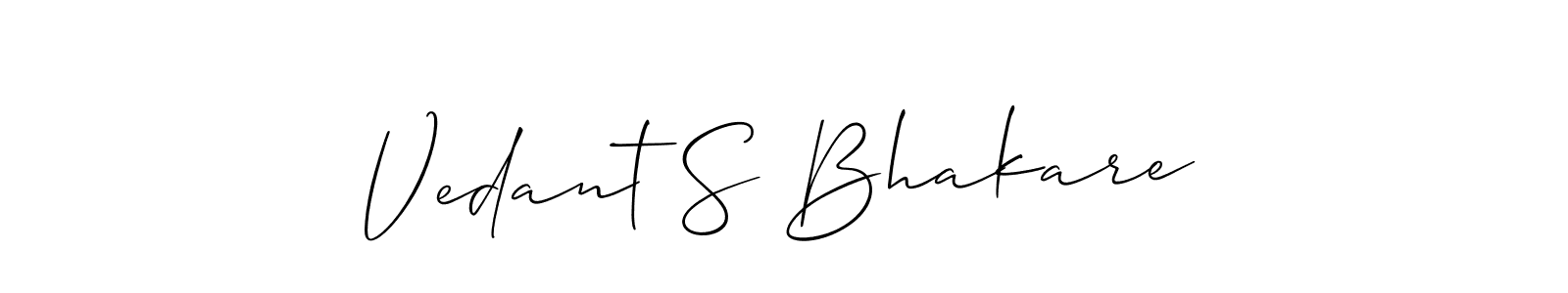 How to Draw Vedant S Bhakare signature style? Allison_Script is a latest design signature styles for name Vedant S Bhakare. Vedant S Bhakare signature style 2 images and pictures png