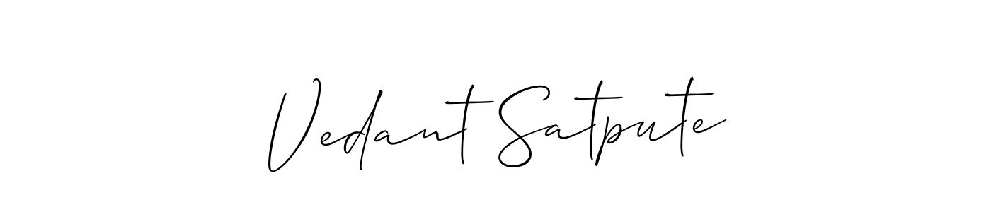 Make a beautiful signature design for name Vedant Satpute. Use this online signature maker to create a handwritten signature for free. Vedant Satpute signature style 2 images and pictures png