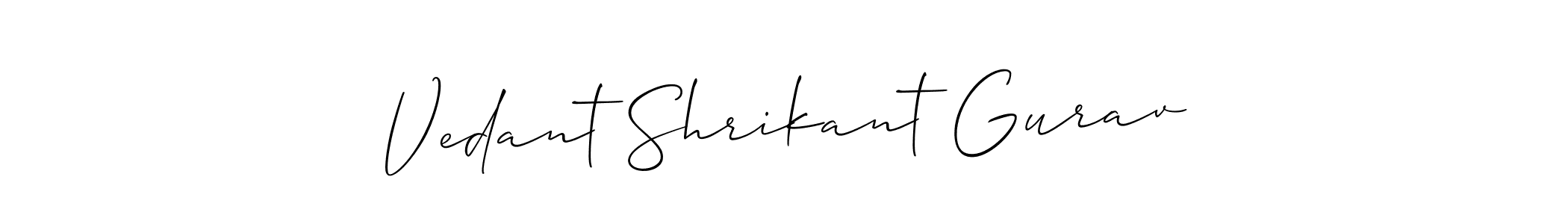 See photos of Vedant Shrikant Gurav official signature by Spectra . Check more albums & portfolios. Read reviews & check more about Allison_Script font. Vedant Shrikant Gurav signature style 2 images and pictures png