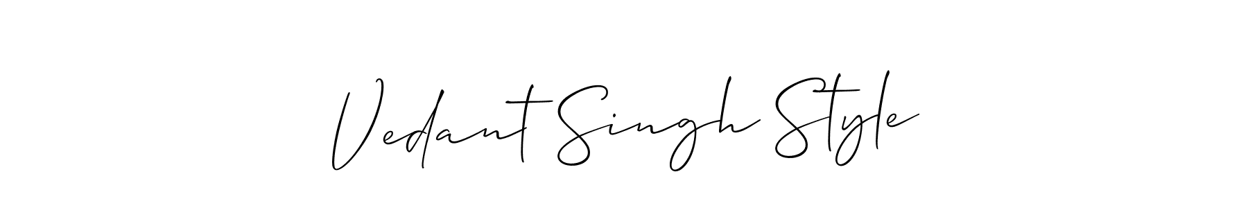 How to make Vedant Singh Style name signature. Use Allison_Script style for creating short signs online. This is the latest handwritten sign. Vedant Singh Style signature style 2 images and pictures png