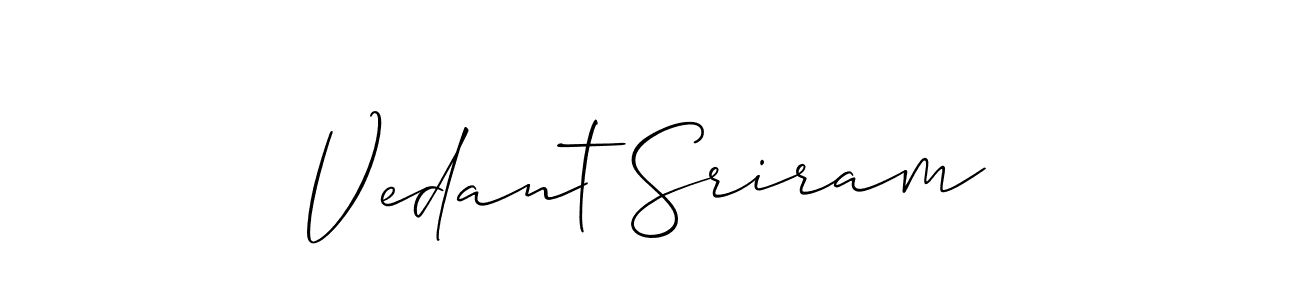 How to Draw Vedant Sriram signature style? Allison_Script is a latest design signature styles for name Vedant Sriram. Vedant Sriram signature style 2 images and pictures png