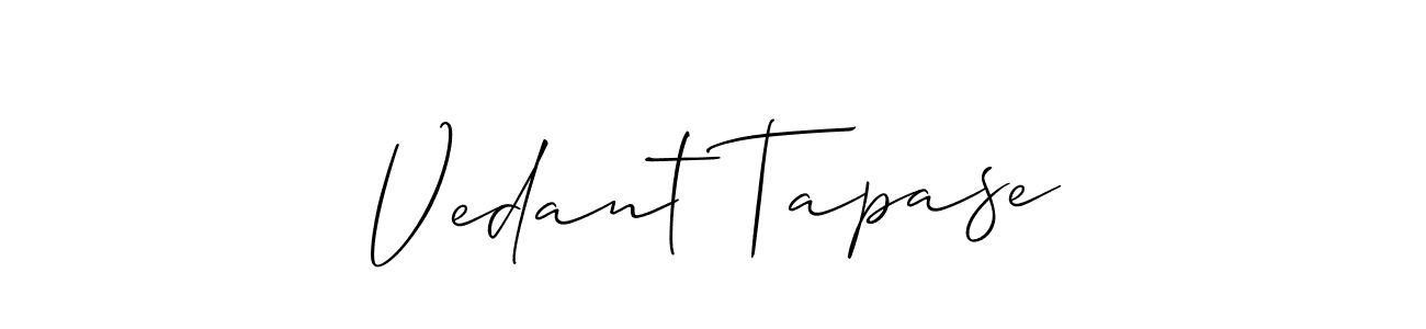 Design your own signature with our free online signature maker. With this signature software, you can create a handwritten (Allison_Script) signature for name Vedant Tapase. Vedant Tapase signature style 2 images and pictures png