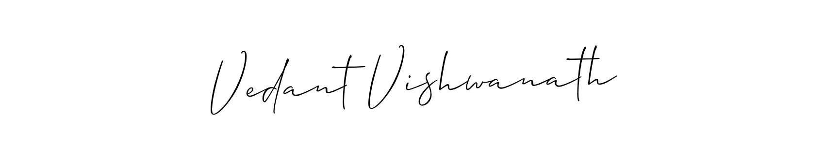 Design your own signature with our free online signature maker. With this signature software, you can create a handwritten (Allison_Script) signature for name Vedant Vishwanath. Vedant Vishwanath signature style 2 images and pictures png