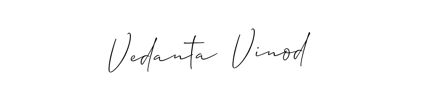 How to Draw Vedanta  Vinod signature style? Allison_Script is a latest design signature styles for name Vedanta  Vinod. Vedanta  Vinod signature style 2 images and pictures png