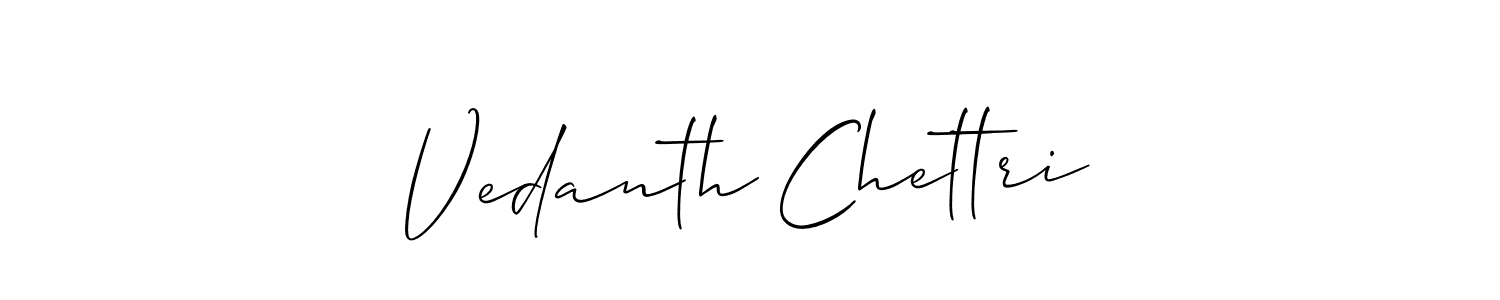 You can use this online signature creator to create a handwritten signature for the name Vedanth Chettri. This is the best online autograph maker. Vedanth Chettri signature style 2 images and pictures png