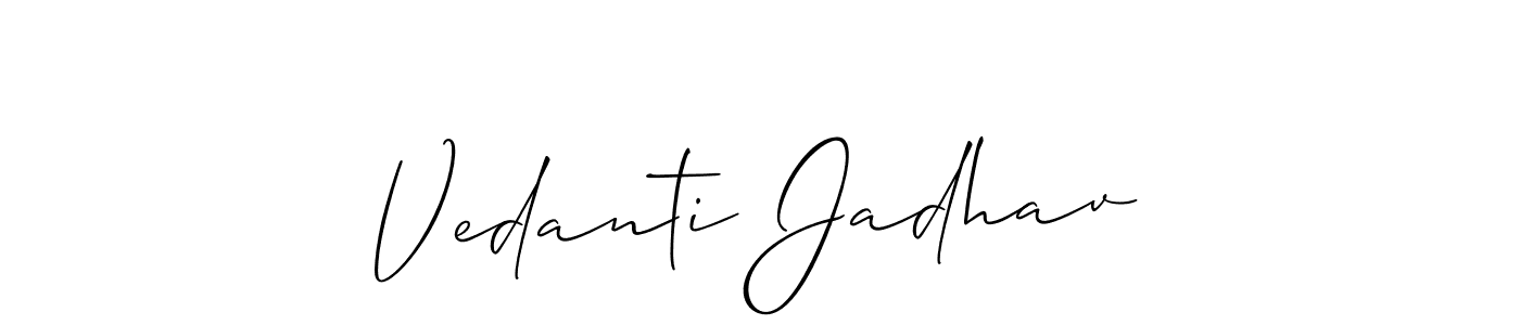 Here are the top 10 professional signature styles for the name Vedanti Jadhav. These are the best autograph styles you can use for your name. Vedanti Jadhav signature style 2 images and pictures png