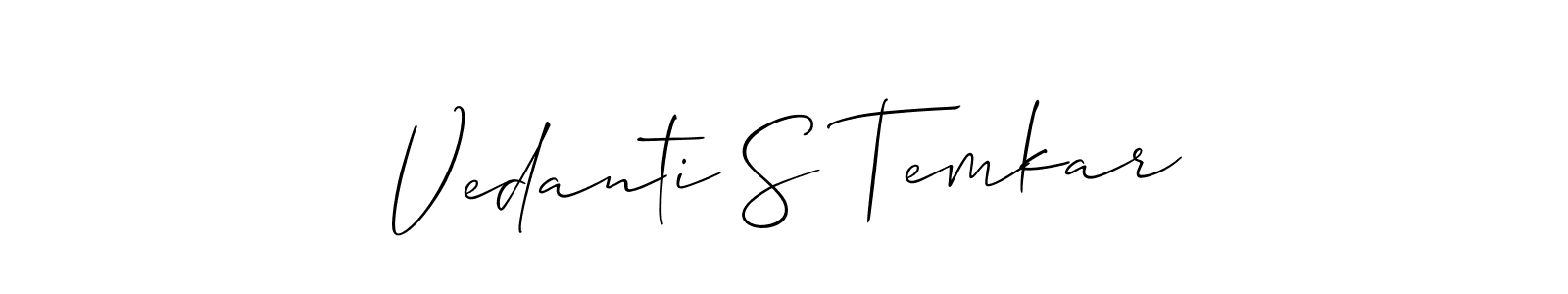 Best and Professional Signature Style for Vedanti S Temkar. Allison_Script Best Signature Style Collection. Vedanti S Temkar signature style 2 images and pictures png