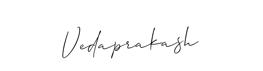 if you are searching for the best signature style for your name Vedaprakash. so please give up your signature search. here we have designed multiple signature styles  using Allison_Script. Vedaprakash signature style 2 images and pictures png