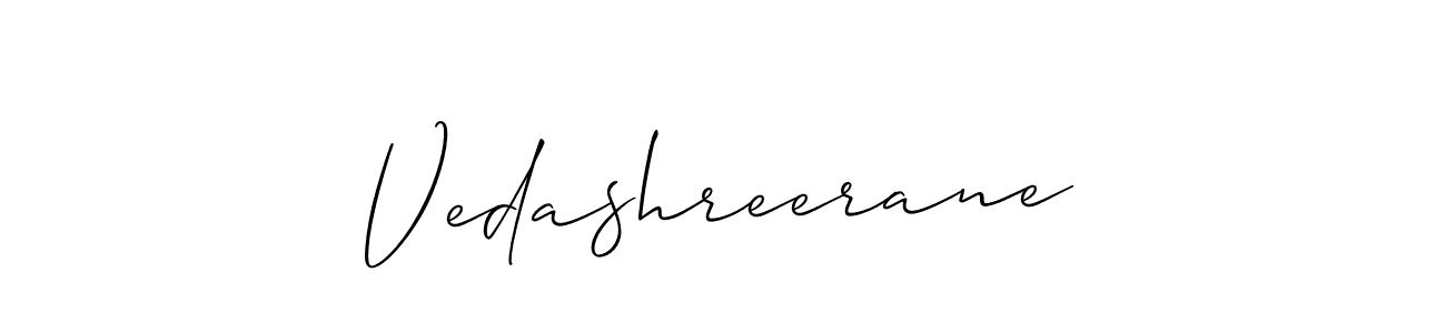 Make a beautiful signature design for name Vedashreerane. With this signature (Allison_Script) style, you can create a handwritten signature for free. Vedashreerane signature style 2 images and pictures png