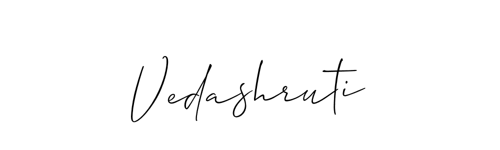 The best way (Allison_Script) to make a short signature is to pick only two or three words in your name. The name Vedashruti include a total of six letters. For converting this name. Vedashruti signature style 2 images and pictures png