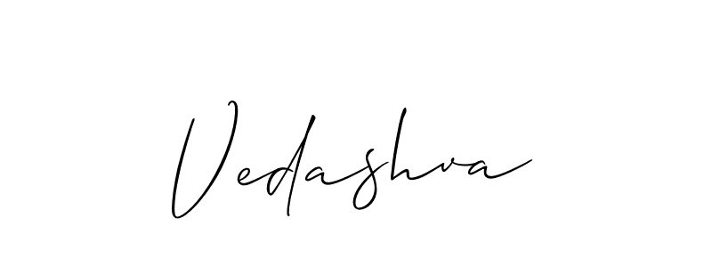 Create a beautiful signature design for name Vedashva. With this signature (Allison_Script) fonts, you can make a handwritten signature for free. Vedashva signature style 2 images and pictures png